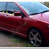 Markadan Mitsubishi Lancer 2004-2007 4 Parça Paslanmaz Çelik Cam Çıtası