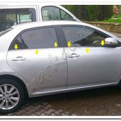 Markadan Toyota Corolla 2007-2012 4 Parça Paslanmaz Çelik Cam Çıtası