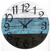 Markakanvas Metal Rakamlı Eskitme Ahşap 42x42 cm Duvar Saati
