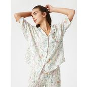 Marks & Spencer Pembe Desenli Bayan Pijama Üstü