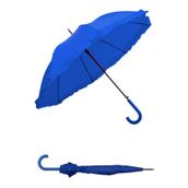 Marlux 10132A 1. Sınıf Kalite Baston Tip Rüzgara Dayanıklı 8 Fiber Telli Mavi Kadın Şemsiye