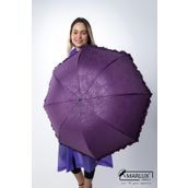Marlux M21MAR246R003 Mor Tam Bombeli Gizli Çiçek Desenli Kadın Şemsiye