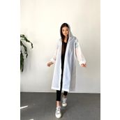 Marlux M21MRC881R02 Beyaz Kapüşonlu Çıtçıtlı Eva Yağmurluk