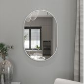 Marsah Home Marla Metal Çerçeveli Ayna, Beyaz, 60X90