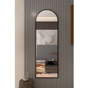 Marsah Home Siyah Metal Çerçeveli 150 X 60 Cm Oval Ayaksız Boy Aynası