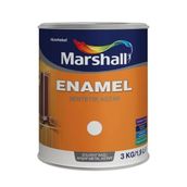 Marshall Enamel Beyaz 3 kg Sentetik Metal ve Ahşap Astarı