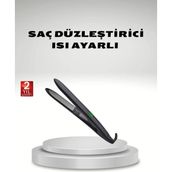 Marsilyan- Isı Ayarlı Saç Düzleştirici Titanyum Seramik Plaka, Dijital Ekran - Renkli - 1