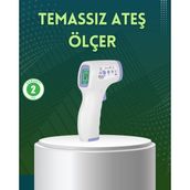 Marsilyan Kızılötesi Temassız Ateş Ölçer LCD Ekranlı Hassas Termometre - Renkli