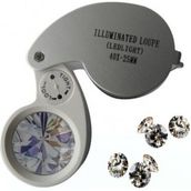 Marsilyan -Mini 40X25MM Takı Büyüteç, Cep Büyüteç, Teftiş, Elmas Pullar, Madeni Kontrol Lup MG21011 - Renkli