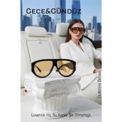 Marsilyan Premium Gece ve Gündüz Görüş Kadın Sürüş Gözlüğü - Anti-Refle Lüks Tasarım - Renkli - standart