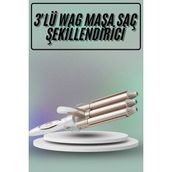 MARSİLYAN- Saç Şekillendirici Wag Maşa Üçlü Yüksek Isı Ayarlı Seramik Kaplama