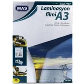 Mas 7707 A3 125 Micron 100 Adet Laminasyon Filmi