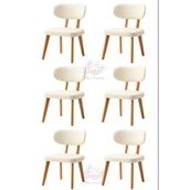 Masal Ahşap Gürgen Sandalye 6 Lı Set Cafe,Restaurant,Mutfak,Salon,Yemek Odası Sandalyesi