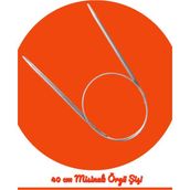 Masal Örgü Evi Çelik Telli Misinalı 40 cm Örgü Şişi(Yaka Vekol Için Özel Kısa Şiş) - 4,5 mm