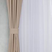 Massarelli Bej Rengi 1-3 Sık Pile 60x260 cm Fon Perde