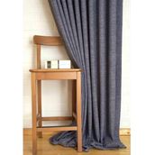 Massarelli Keten 90x260 Lacivert 1-2 Seyrek Pile Fon Perde