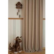 Massarelli Keten Bej Rengi Pilesiz 200x260 cm Fon Perde