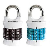 Master Lock Dikey Zuruecksetzbar kelime kombinasyon asma kilit, 1535DWD