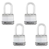 Master Lock M1XQLF Magnum Ağır Hizmet Tipi Açık Asma Kilit, Anahtarlı, 4'lü Paket Anahtarlı, Gümüş