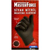MasterForce 50 Adet M Siyah Nitril Eldiven