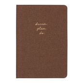 Matt Notebook 14x20 cm Sert Kapak Çizgili Kahverengi Defter