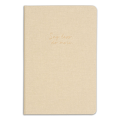 Matt Notebook Sert Kapak Düz Çizgisiz 14x20 cm Bej Defter