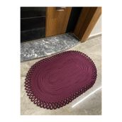 MaVaux Dublin Serisi Jüt, Desenli Kapı Önü, Paspas, Banyo Paspası, Balkon Paspası/Hediyelik, Ev Eşyası Mürdüm 75 x 100