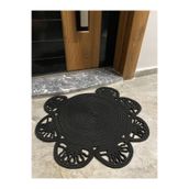 MaVaux Seul Serisi Jüt, Desenli Kapı Önü, Paspas, Banyo Paspası, Balkon Paspası/Hediyelik, Ev Eşyası Siyah 80 x 90