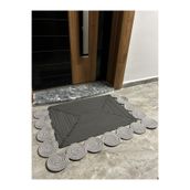 MaVaux Venedik Serisi Jüt, Desenli Kapı Önü, Paspası, Banyo Paspası, Balkon Paspası/Hediyelik, Ev Eşyası. GriAntrasit 40 x 60