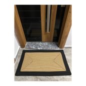MaVaux Venedik Serisi Jüt, Desenli Kapı Önü, Paspası, Banyo Paspası, Balkon Paspası/Hediyelik, Ev Eşyası. HasırSiyah 120 x 120
