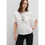 Mavi 1613462-70057 Ekru Kadın T-shirt