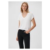 Mavi 167714-620 V Yaka Beyaz Basic Kadın T-shirt