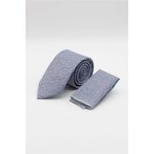 Mavi-Gri Desenli 7 Cm Kravat 1090260110