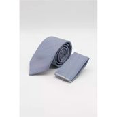 Mavi-Gri Desenli 7 Cm Kravat 1090260117