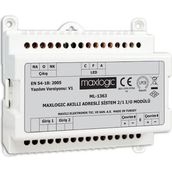 Mavili ML-1363.SCI Maxlogic Akıllı Adresli Sistem Modül, 2 Kontak Izleme, 1 Röle Çıkışı, Kısa Devre Izolatörlü - Beyaz - 1 Adet
