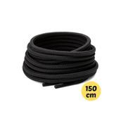 Mawrond 1 Çift- 150 Cm, Siyah Extra Sağlam,kalın, Fitilli, Yuvarlak Bot, Çizme, Ayakkabı Bağcığı