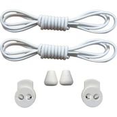 Mawrond 2 ÇİFT, Yuvarlak, Akıllı, Kilitle, Tak-Bırak, Elastik Bot, Spor Ayakkabı Bağcığı, 100 Cm - Beyaz - Beyaz