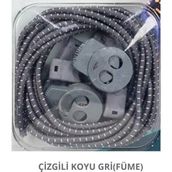 Mawrond Yuvarlak, Koyu Gri, Akıllı, Kilitle, Tak-Bırak, Elastik Bot, Spor Ayakkabı Bağcığı, 100 Cm, 1 Çift - Antrasit - Koyu Gri