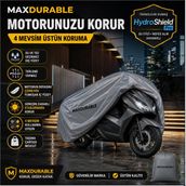 MaxDurable Harley Davidson Sportster XL883 Gri Çantasız Su Geçirmez Motor Brandası