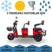 MaxDurable Motolux Fayton 6900 3 Tekerlekli Elektrikli 3 Kişilik Motor Brandası Su Geçirmez Motosiklet Örtüsü