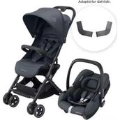 Maxi-Cosi Lara 2-CabrioFix I-Size Ultra Kompakt Kabin Boy Seyahat Sistem Essential Graphite Bebek Arabası