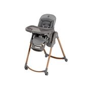 Maxi-cosi Minla Plus Elegance Graphite 6'sı Bir Arada Ahşap Görünümlü 4 Tekerlekli Mama Sandalyesi - Gri