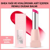 Maybelline New York 04 Cherry Swirl Lifter Glaze Shea Yağı ve Hyalüronik Asit İçeren Renkli Dudak Balmı