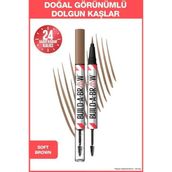 Maybelline New York Build A Brow 2 in 1 Soft Brown 255 Kaş Kalemi ve Jeli