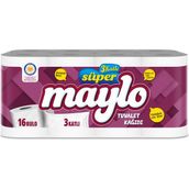 Maylo 3 Katlı Tuvalet Kağıdı 16 Rulo Ultra Yumuşak ve Ekstra Dayanıklı 16'Li Paket