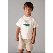 Mayoral 03218 Bej Erkek Çocuk Bermuda Şort ve T-Shirt Takım