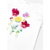 Mayoral 1006 Beyaz Kısa Kol Kız Bebek T-Shirt