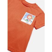 Mayoral 1019 Turuncu Baskılı Erkek Bebek T-shirt