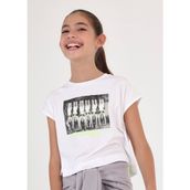 Mayoral 6053 Beyaz Kısa Kol Kız Çocuk T-Shirt