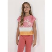 Mayoral 6055 Pembe Kısa Kol Kız Çocuk T-Shirt